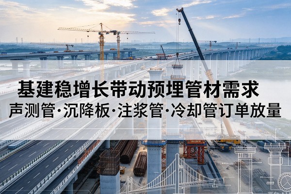 乌达基建稳增长带动预埋监测管材需求，声测管、沉降板、注浆管订单持续放量